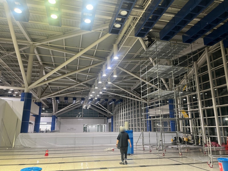 청주 국제공항 이동식시스템수평비계 임대 시공 내역